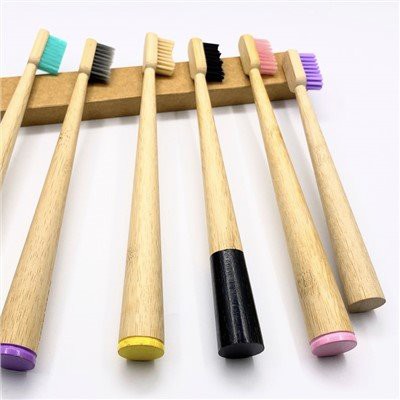 Brwsys dannedd bambŵ ecogyfeillgar wedi'u gwneud â llaw